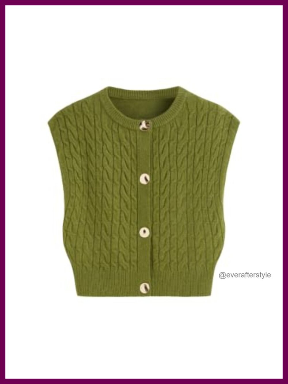 CIDER Womens Cable Knit Sweater Vest Button Up Sleeveless Cardigan